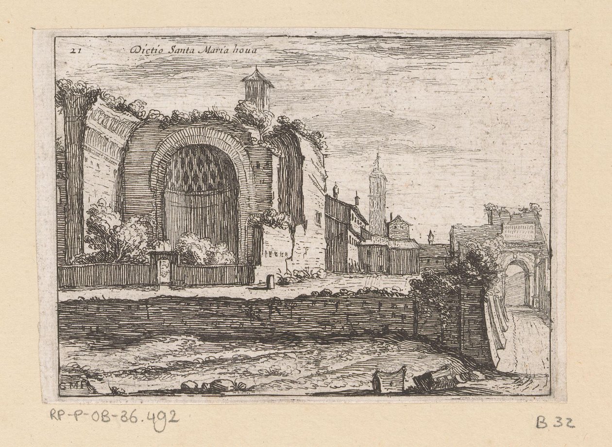 Resten van de Tempel van Venus en Roma te Roma Santa Maria nova