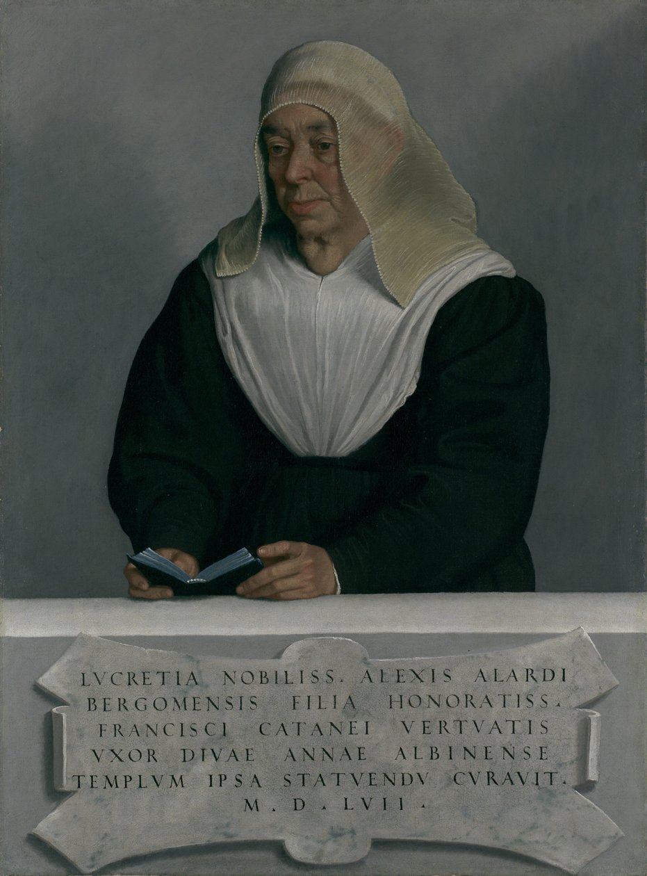Lucrezia Agliardi Vertova 1490-1558, 1557. by Giovanni Battista Moroni