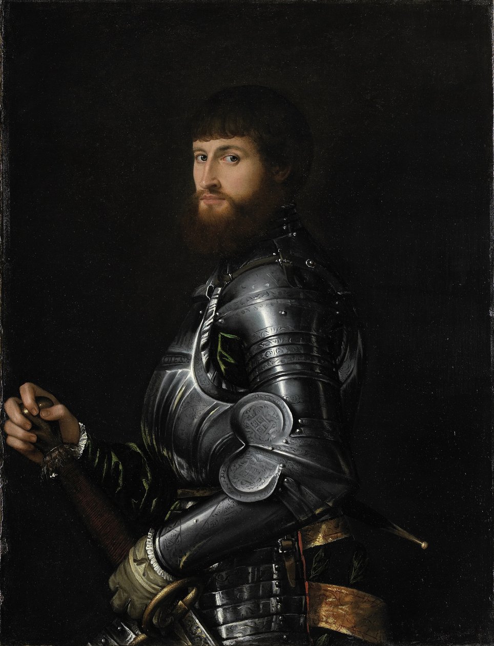 Zırhlı Bir Asilzade Portresi, 1540-1560 Arası by Giovanni Battista Moroni