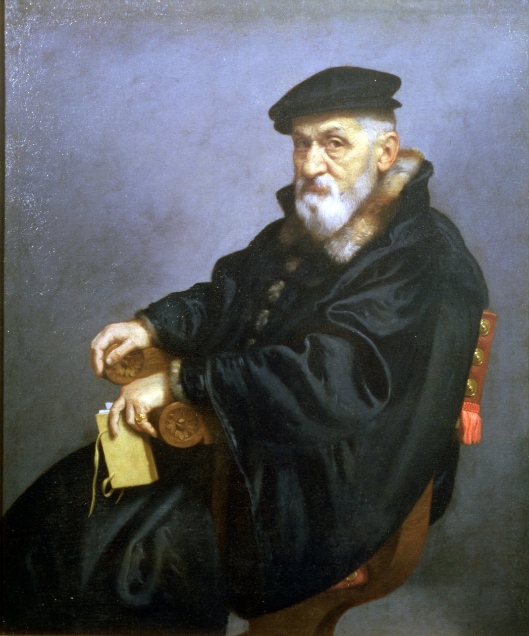 Yaşlı bir adamın portresi (tuval üzerine yağlı boya) by Giovanni Battista Moroni