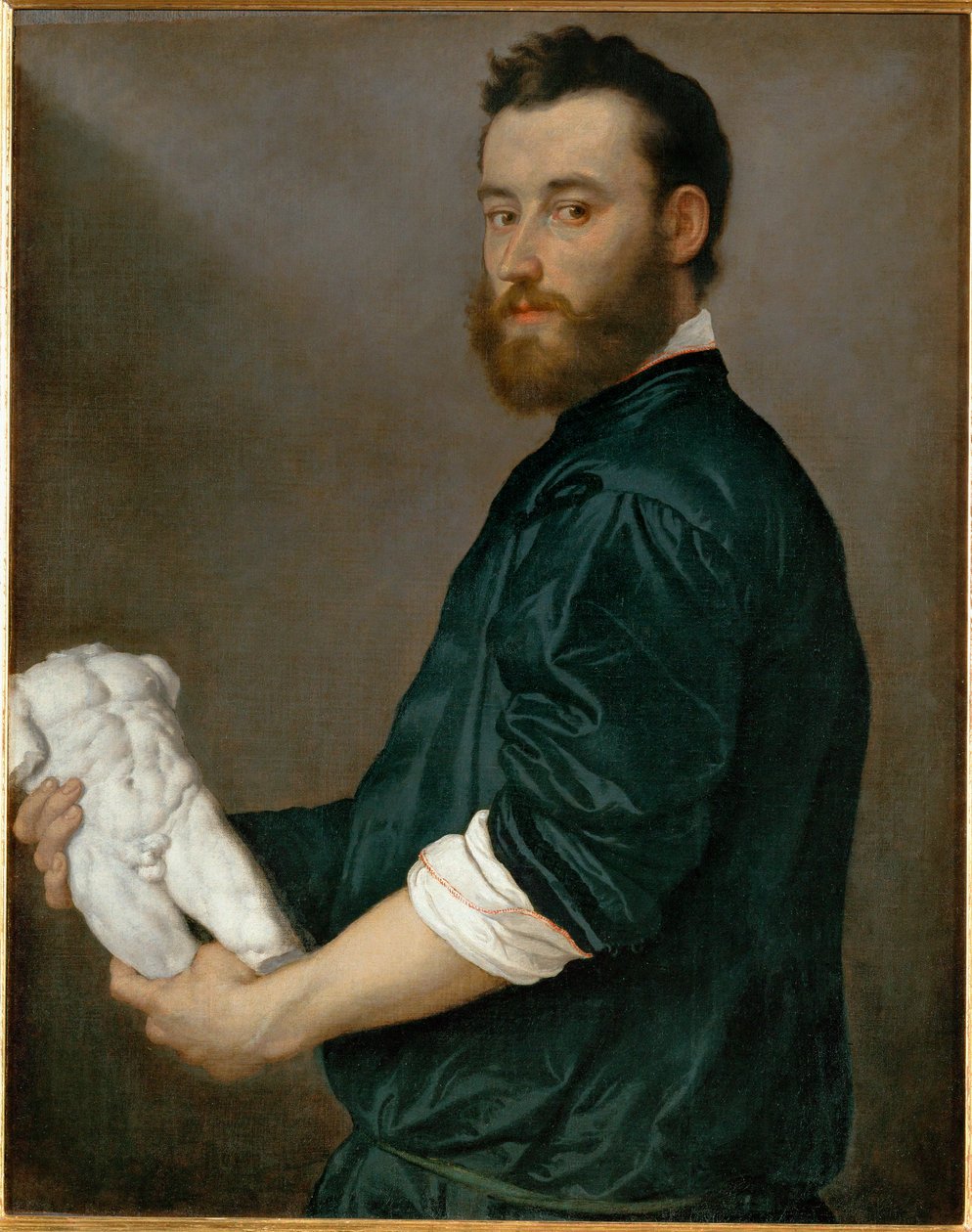 Heykeltıraş Alessandro Vittoria (tuval üzerine resim) by Giovanni Battista Moroni