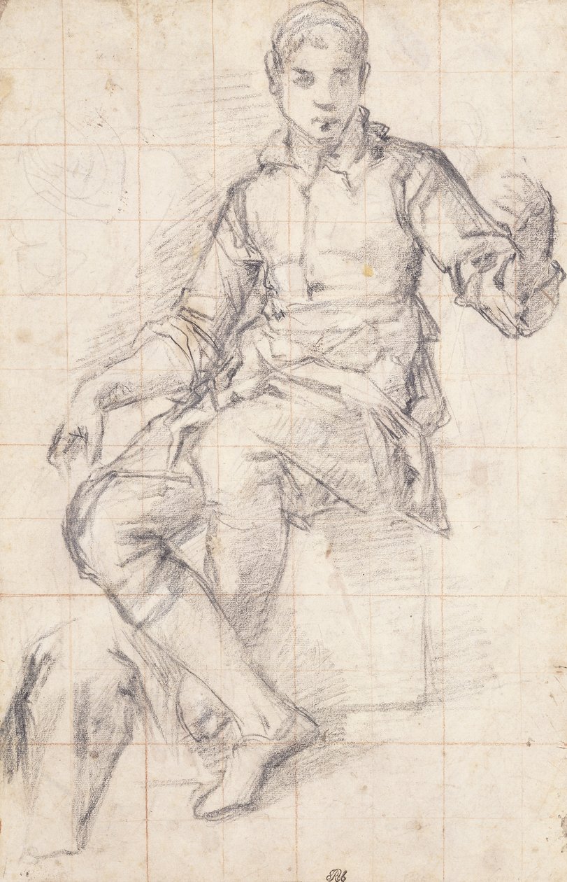 Oturan Bir Çocuk by Giovanni Battista Naldini