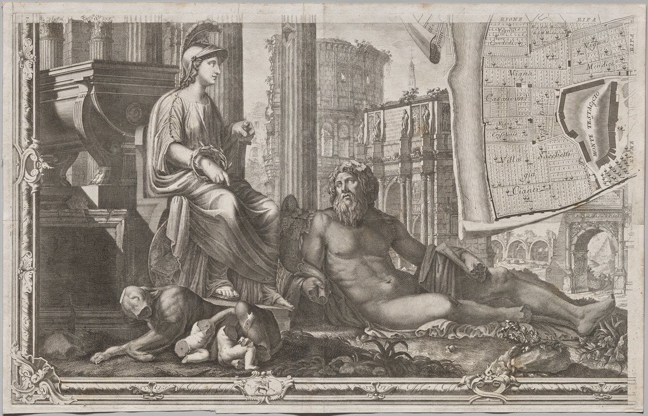 La Pianta Grande di Roma olarak bilinen MDCCXLVII yılında Giambattista Nolli tarafından gün ışığına çıkarılan yeni Roma haritası by Giovanni Battista Nolli