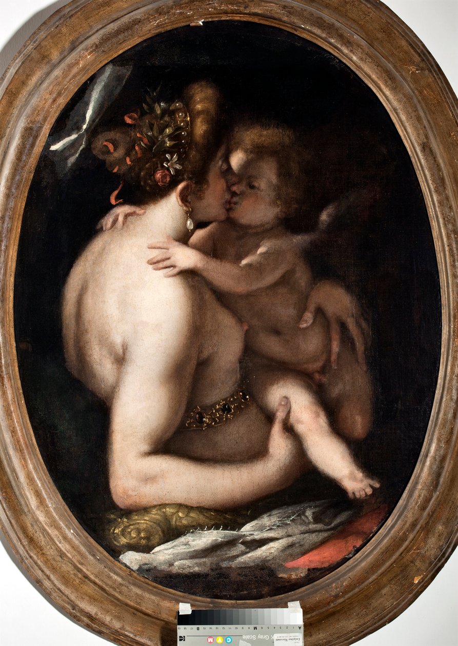 Venüs ve Aşk Tanrısı (Venüs ve Aşk Tanrısı) Tablosu Giovanni Battista Paggi (1554-1627) Genes, Musei di Strada Nuova env n PB 1409 by Giovanni Battista Paggi