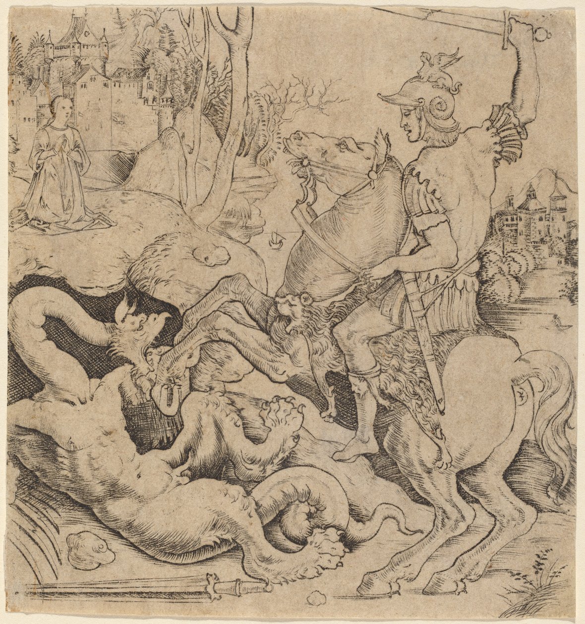 Aziz George ve Ejderha by Giovanni Battista Palumba