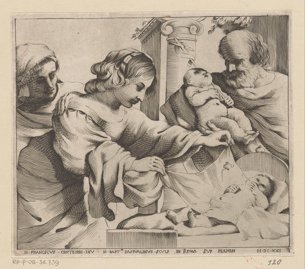 Anna ve genç Vaftizci Yahya ile Kutsal Aile by Giovanni Battista Pasqualini