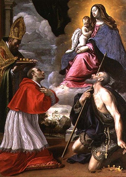 Azizler ile Madonna ve Çocuk by Giovanni Battista Pesari