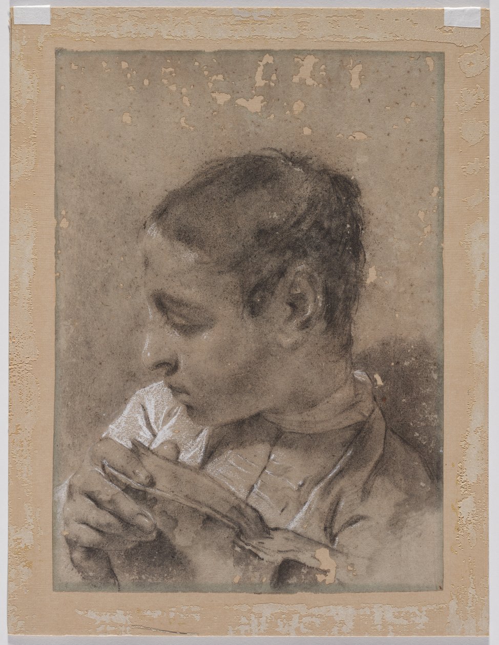 Profilinde Kitaplı Genç Bir Adamın Başkanı by Giovanni Battista Piazzetta