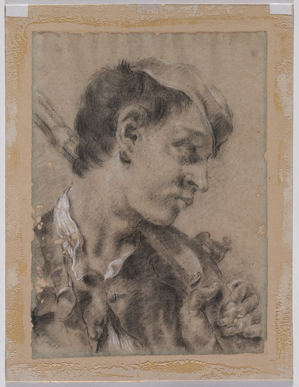 Omzunda Silah Olan Profildeki Genç Bir Adamın Başkanı by Giovanni Battista Piazzetta
