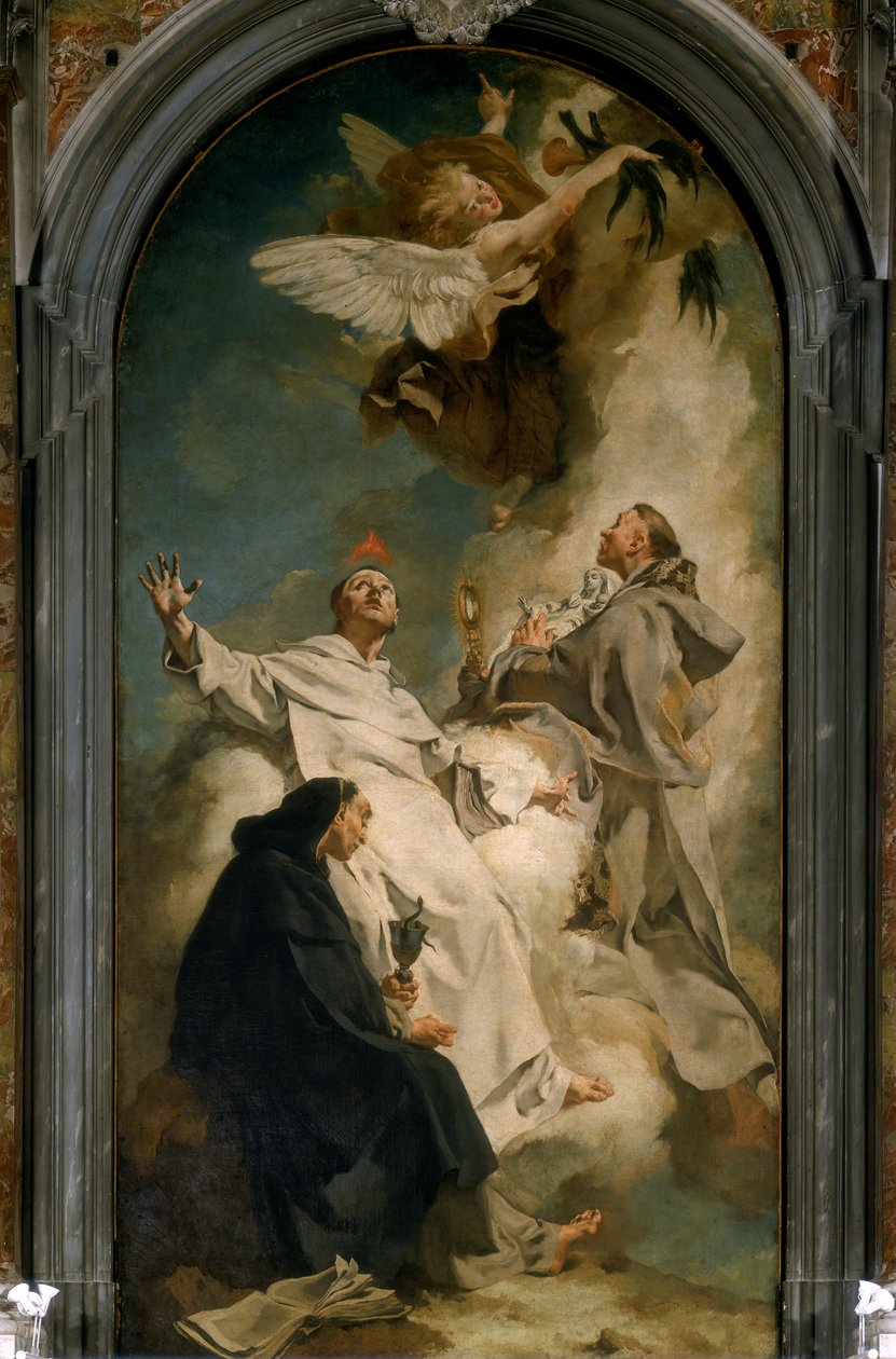 Aziz Vincent Ferrer, Sümbül ve Ludovic Bertrando by Giovanni Battista Piazzetta
