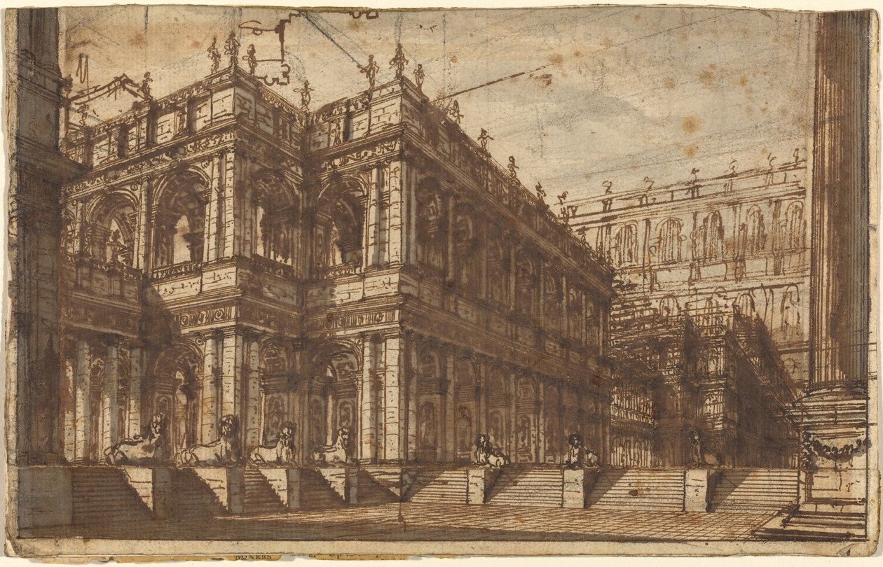 Portikoslu Eski Bir Forum by Giovanni Battista Piranesi
