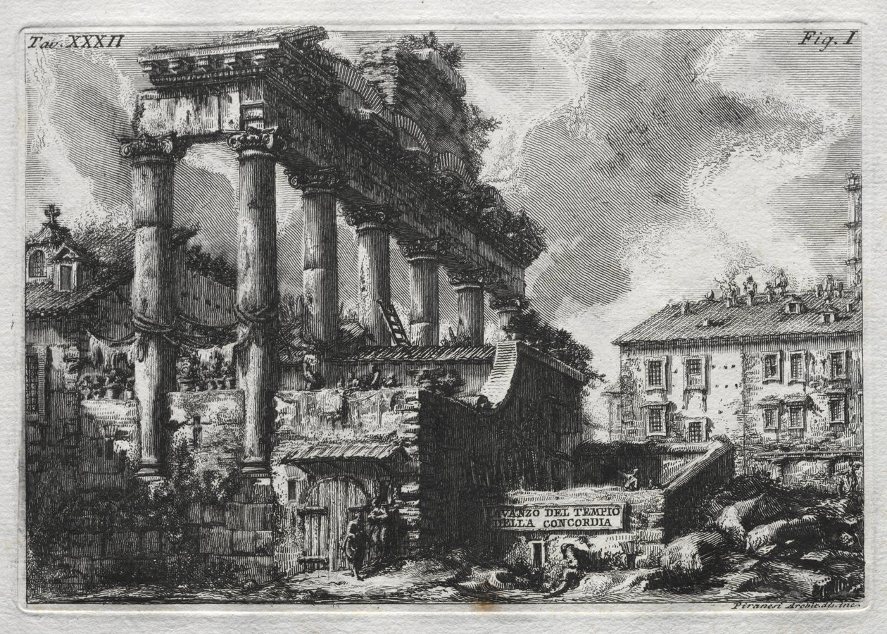 Concordia Tapınağı Avanco by Giovanni Battista Piranesi