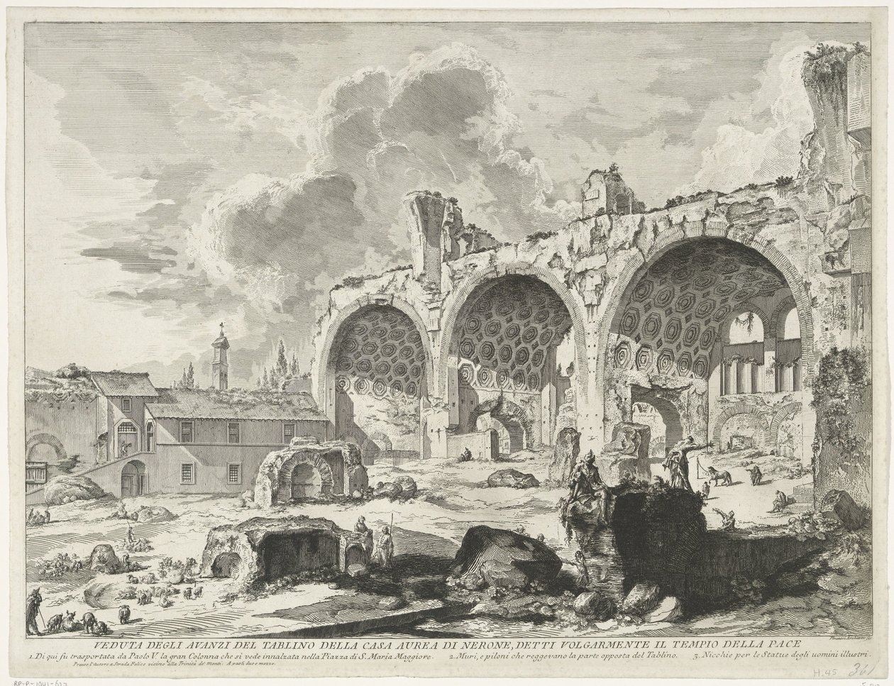 Basilica van Maxentius te Roma Genellikle Barış Tapınağı olarak bilinen Nero