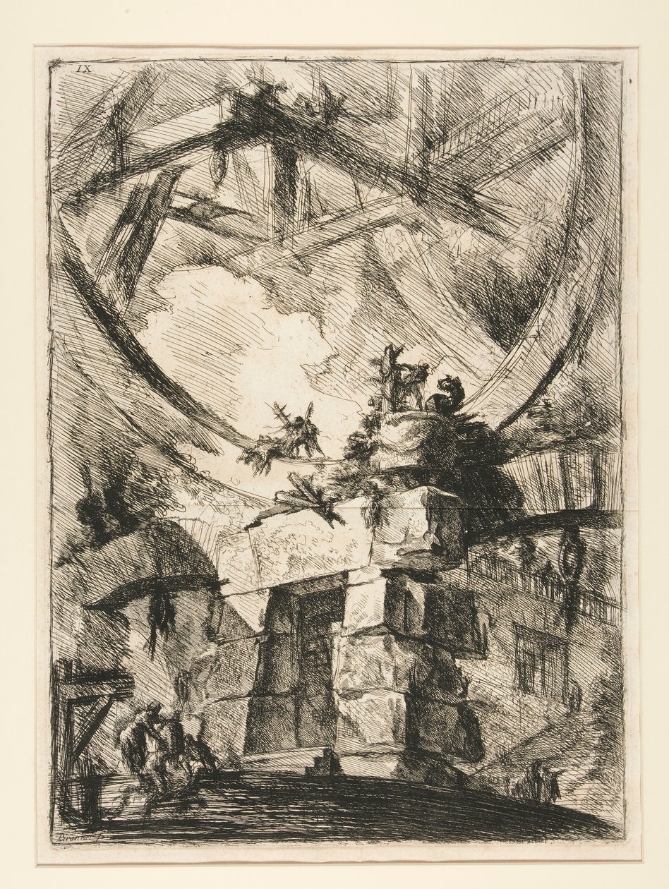 Carceri, IX: Dev Çark by Giovanni Battista Piranesi
