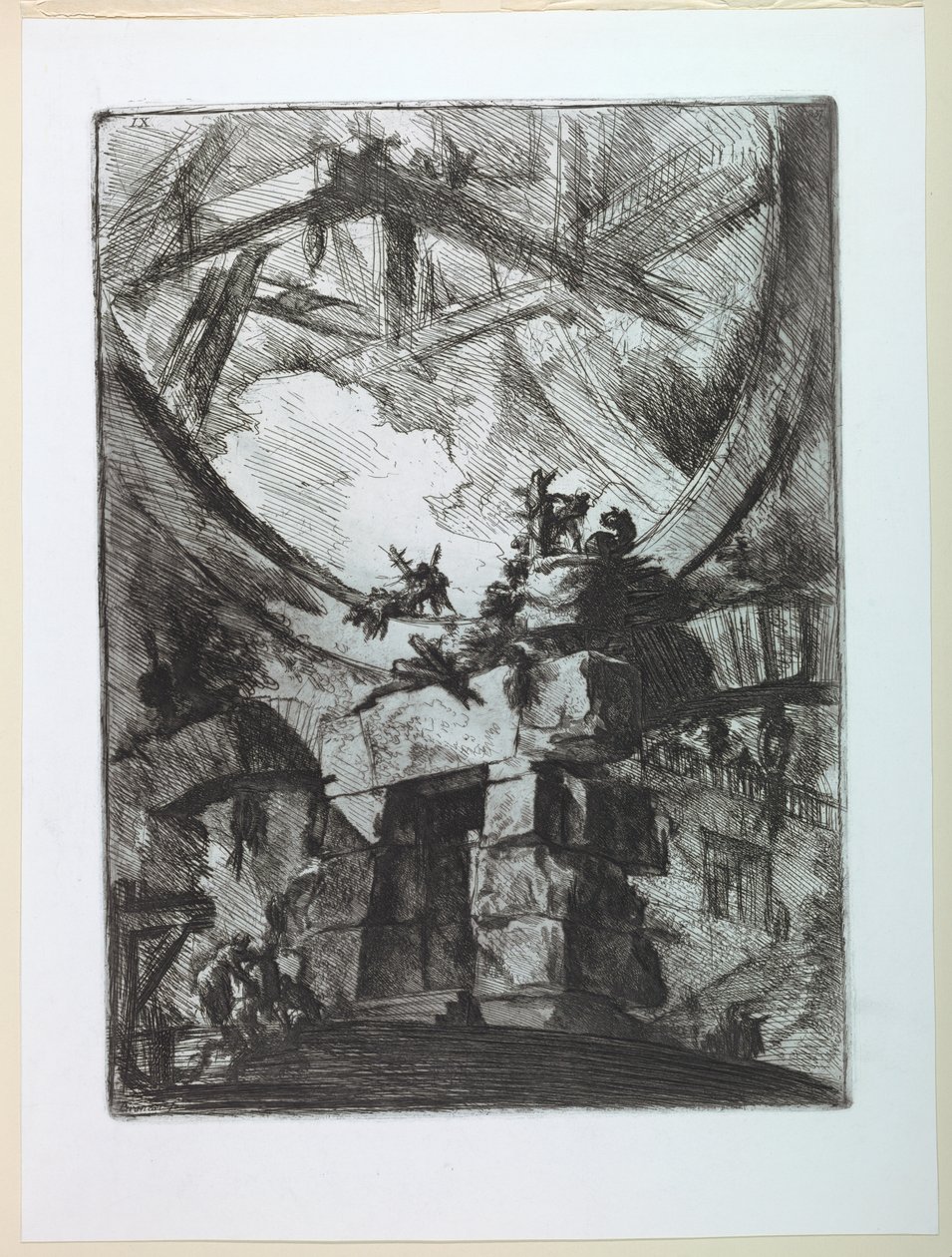Carceri Serisi, Plaka IX by Giovanni Battista Piranesi