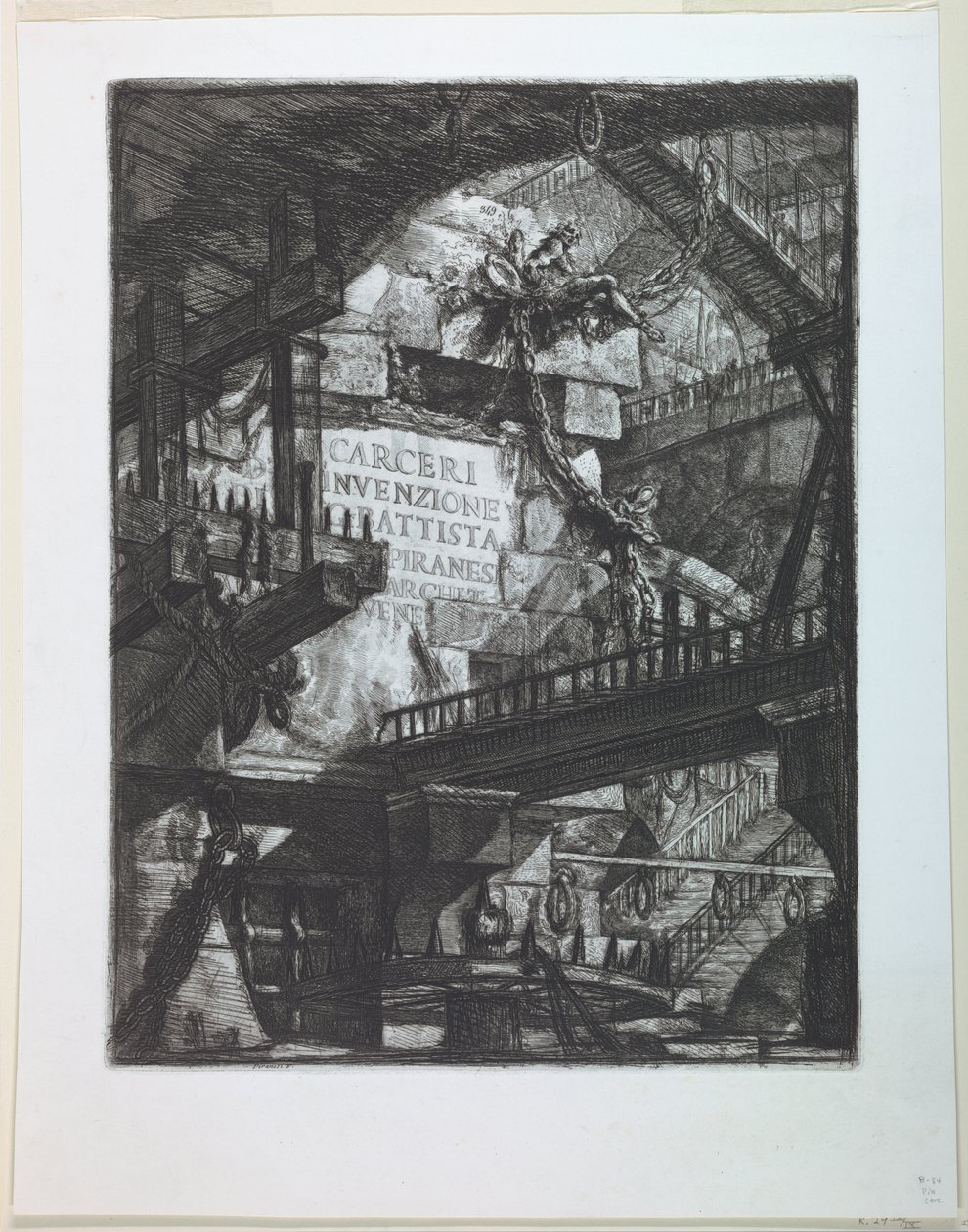 Carceri Serisi, Başlık Sayfası by Giovanni Battista Piranesi