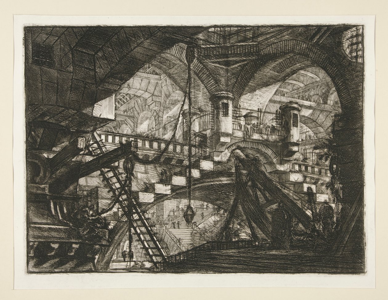 Carceri, XI: Kabuk Süslü Kemer by Giovanni Battista Piranesi