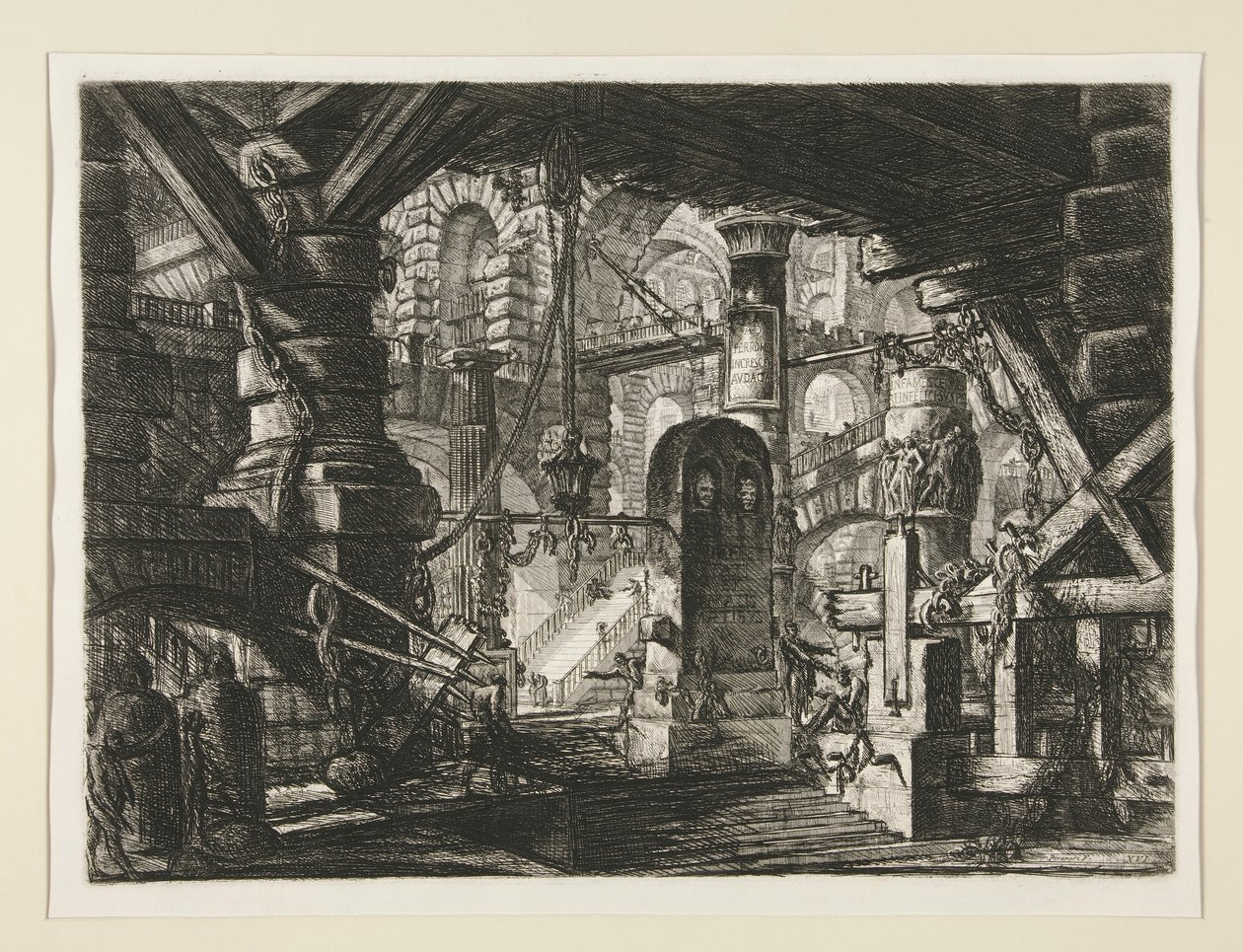Carceri, XVI: Zincirli İskele by Giovanni Battista Piranesi