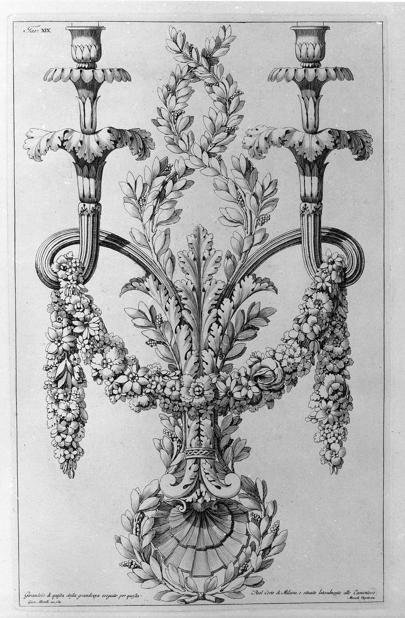 Süslemeler. Giovanni Piranesi (Piranese olarak bilinir) (1720-1778) tarafından çizim. by Giovanni Battista Piranesi