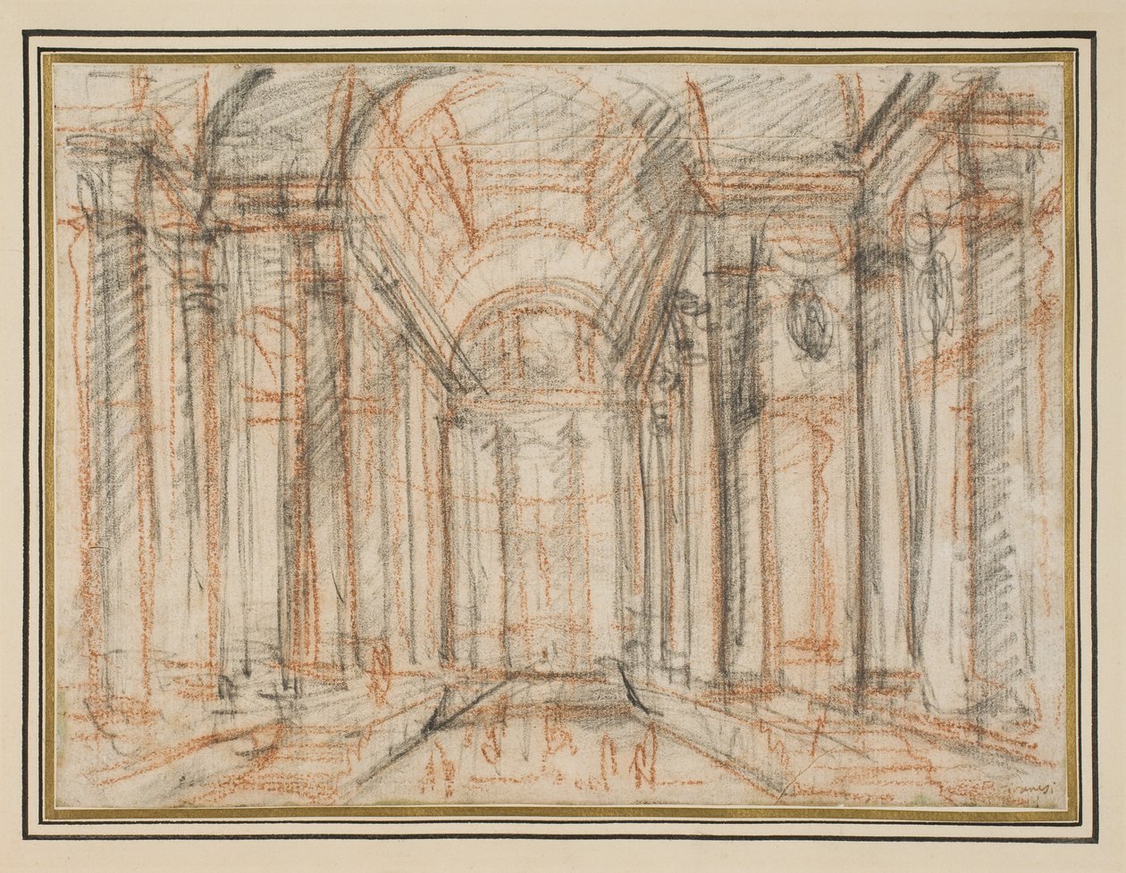 Pantheon'un sundurmasına dayanan fantezi by Giovanni Battista Piranesi