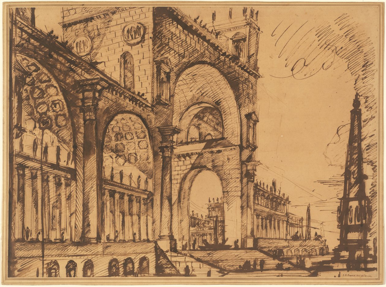 Muhteşem Zafer Takı Üzerinde Fantezi by Giovanni Battista Piranesi