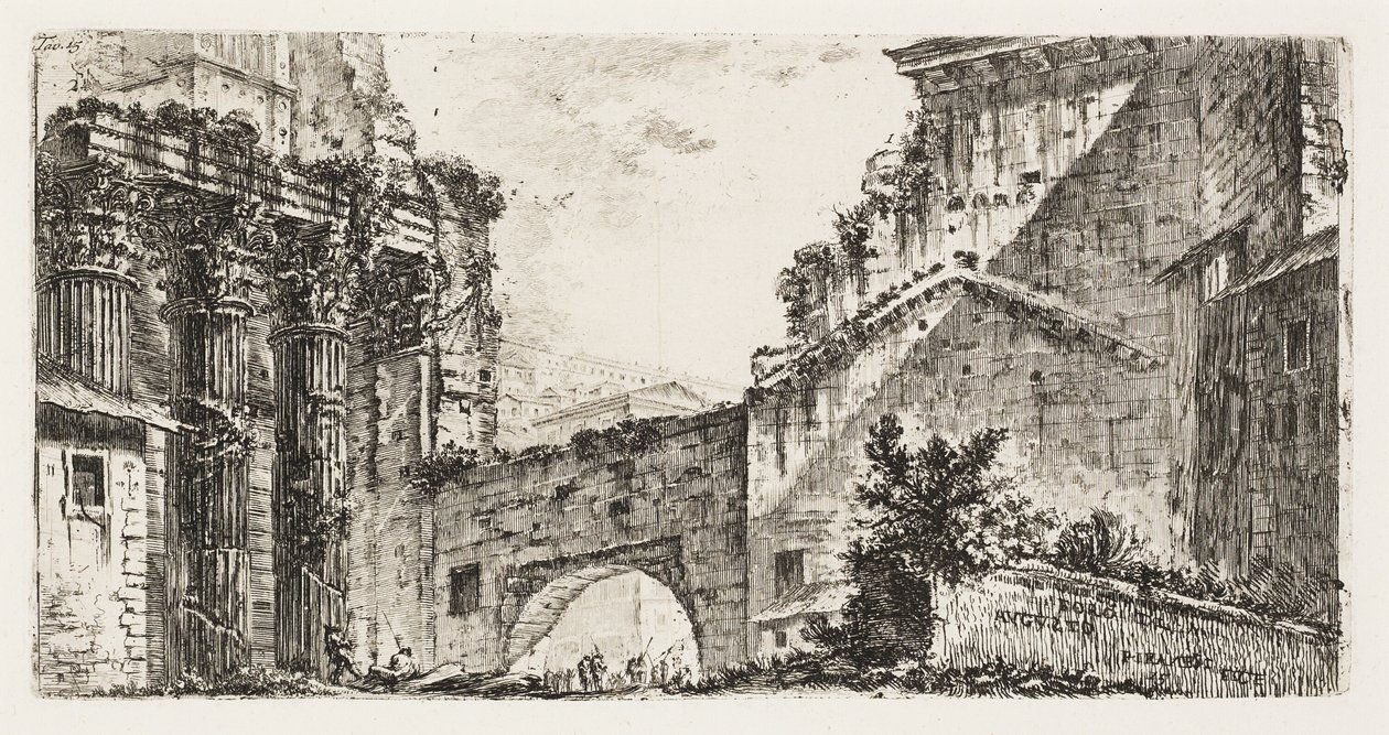 Augustus Forumu, Zafer Kemerlerinin Bazı Görünümlerinden ve diğer anıtlardan plaka 15 by Giovanni Battista Piranesi