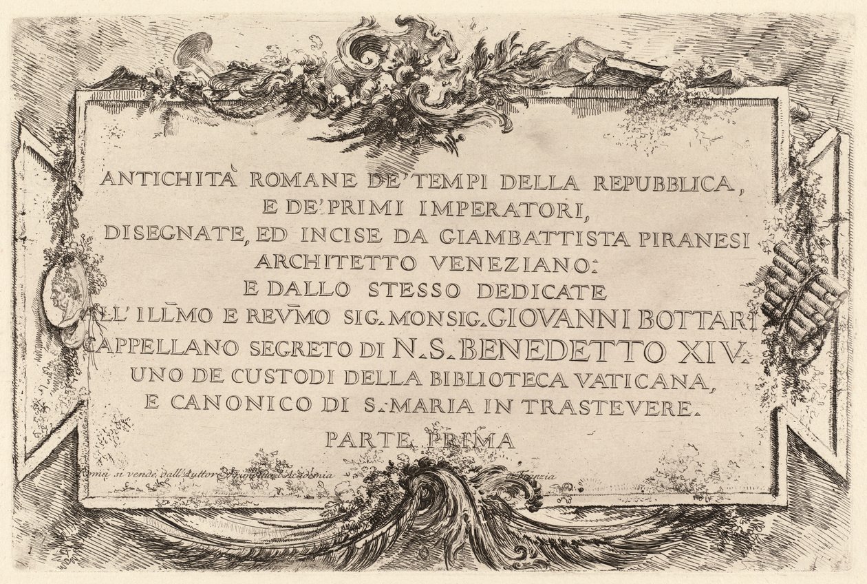cephe parçası by Giovanni Battista Piranesi