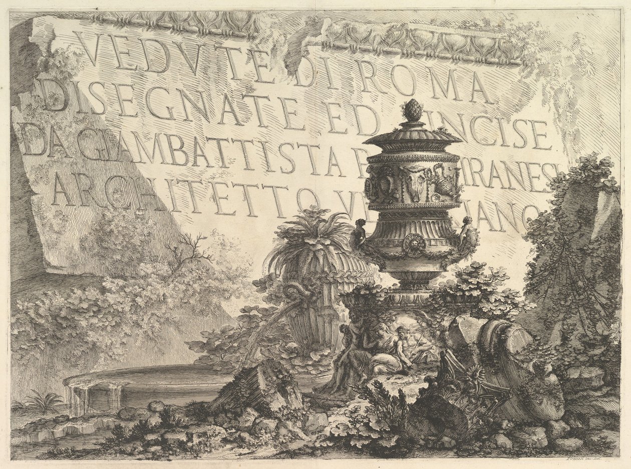 Frontispiece Başlık sayfası, 1748. by Giovanni Battista Piranesi