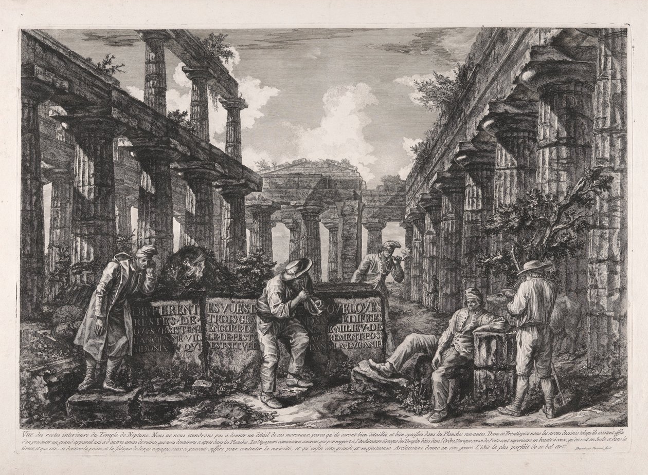 Cephe parçası, farklı görünümlerden by Giovanni Battista Piranesi
