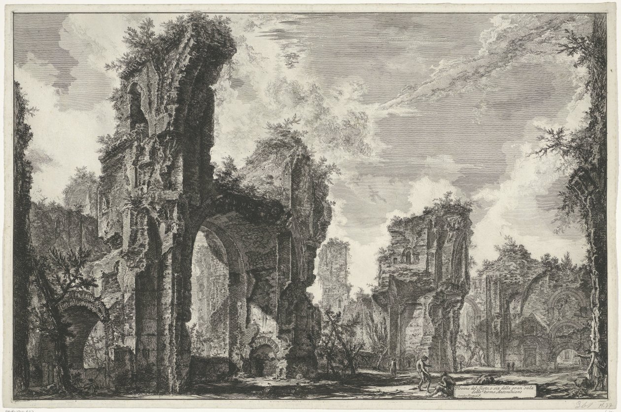 Gezichten op Roma, de Campagna, vb. (122 kanat) Sisto Harabeleri veya Antoninus Hamamı