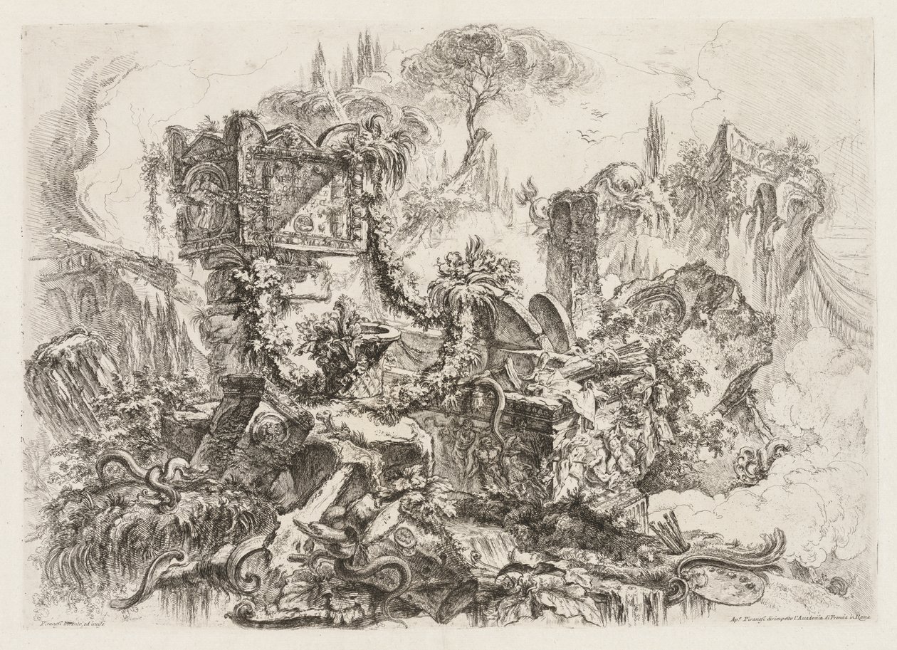 Groteschi: Yılanlı Harabeler by Giovanni Battista Piranesi