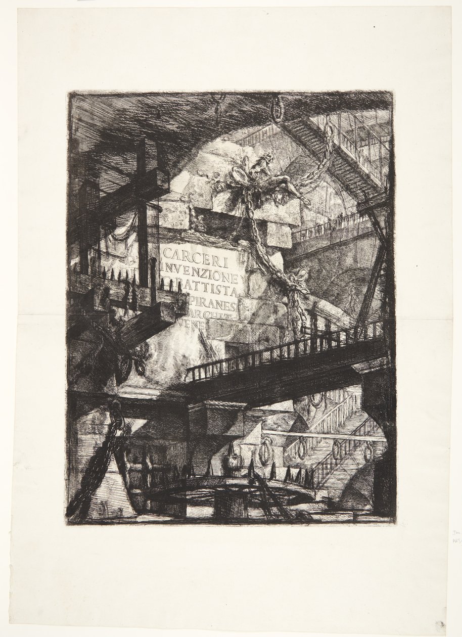 Hayali hapishaneler. Başlık by Giovanni Battista Piranesi