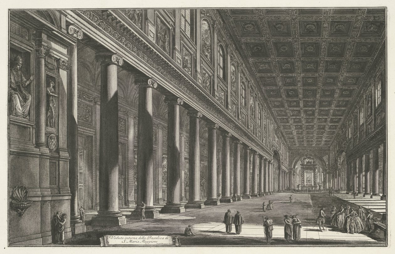 Interieur van de Santa Maria Maggiore te Roma S. Maria Maggiore Bazilikası