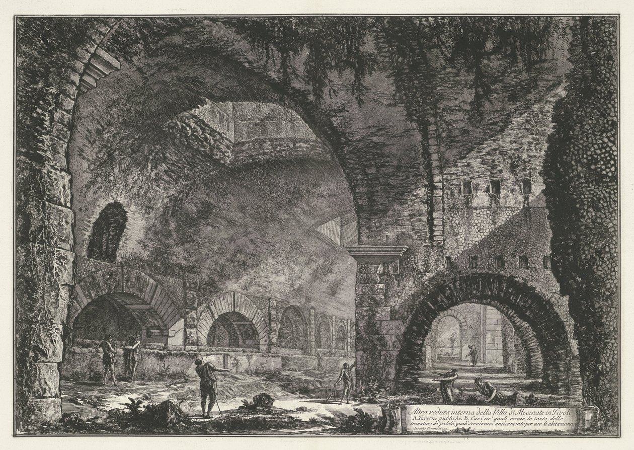 Interieur van de Tempel van Hercules Victor t ve Tivoli Tivoli
