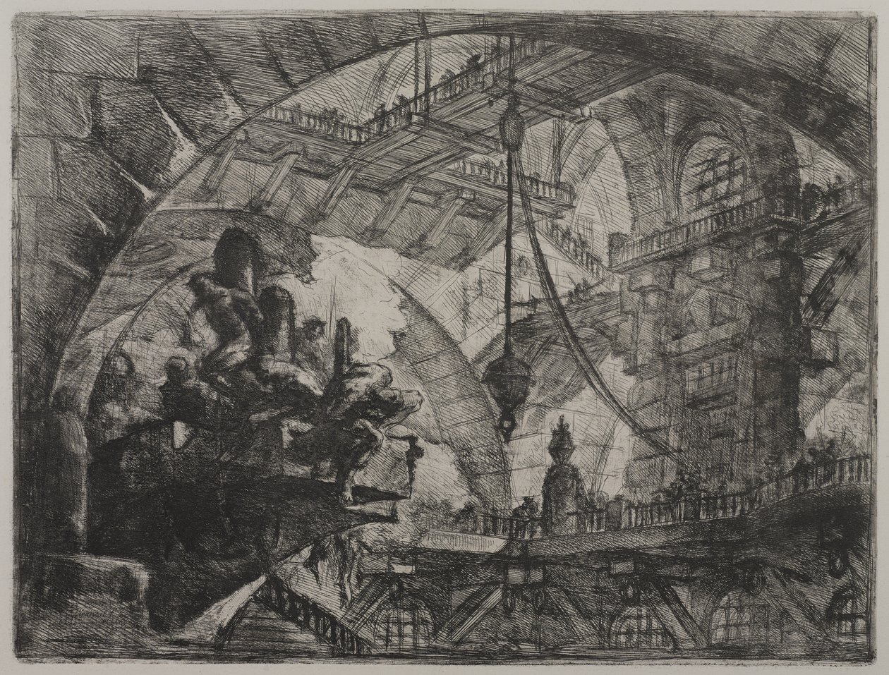 Invenzioni Capric di Carceri; Hind 13, First State of Three, c.1749 (döşemiş kağıt üzerine gravür) by Giovanni Battista Piranesi