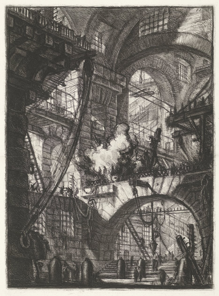 Dumanlı Yangın Zindanları ile Zindan (dizi başlığı) Carceri d'invenzione (dizi başlığı) by Giovanni Battista Piranesi