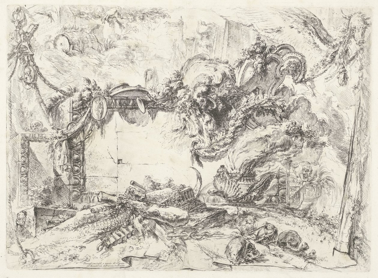 Anıtsal tablet Dekoratif kaprisler (eski seri başlığı) Groteskler (dizi adı) by Giovanni Battista Piranesi