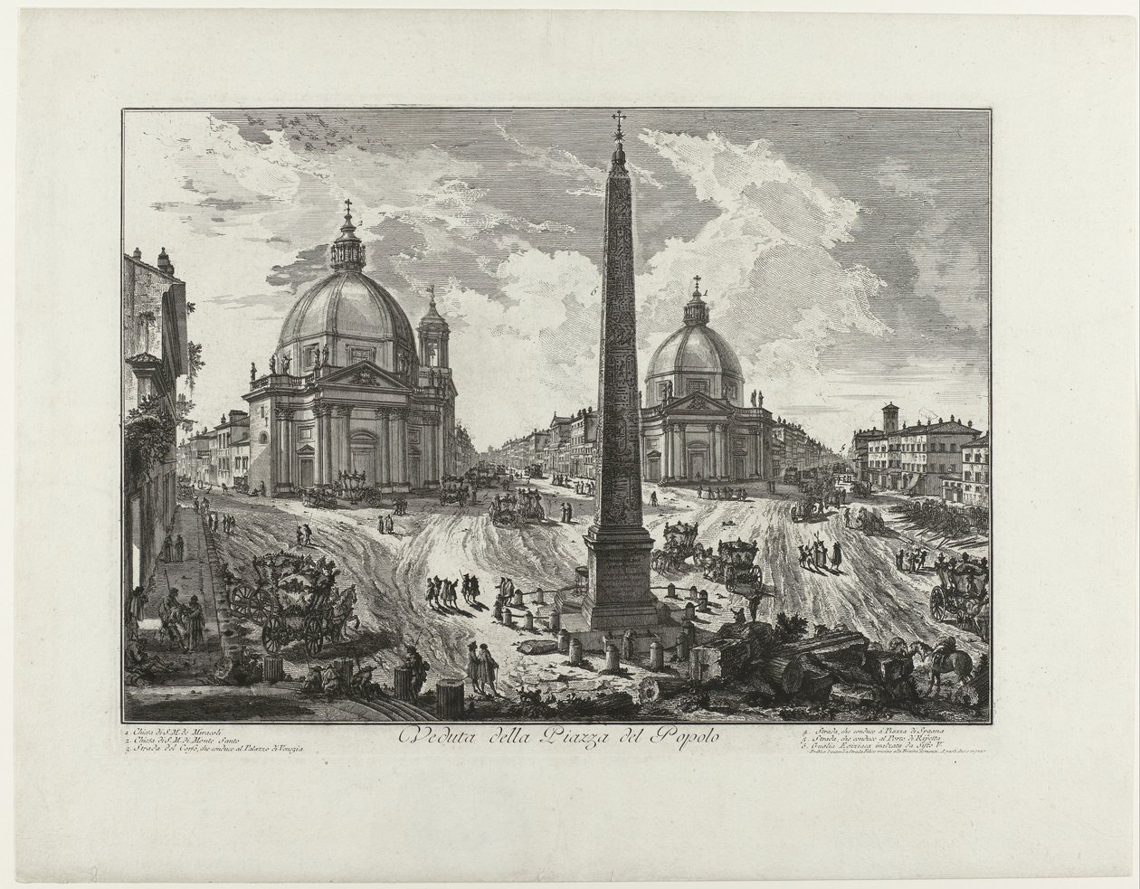 Piazza del Popolo te Roma (nesne üzerindeki başlık) Piazza del Popolo