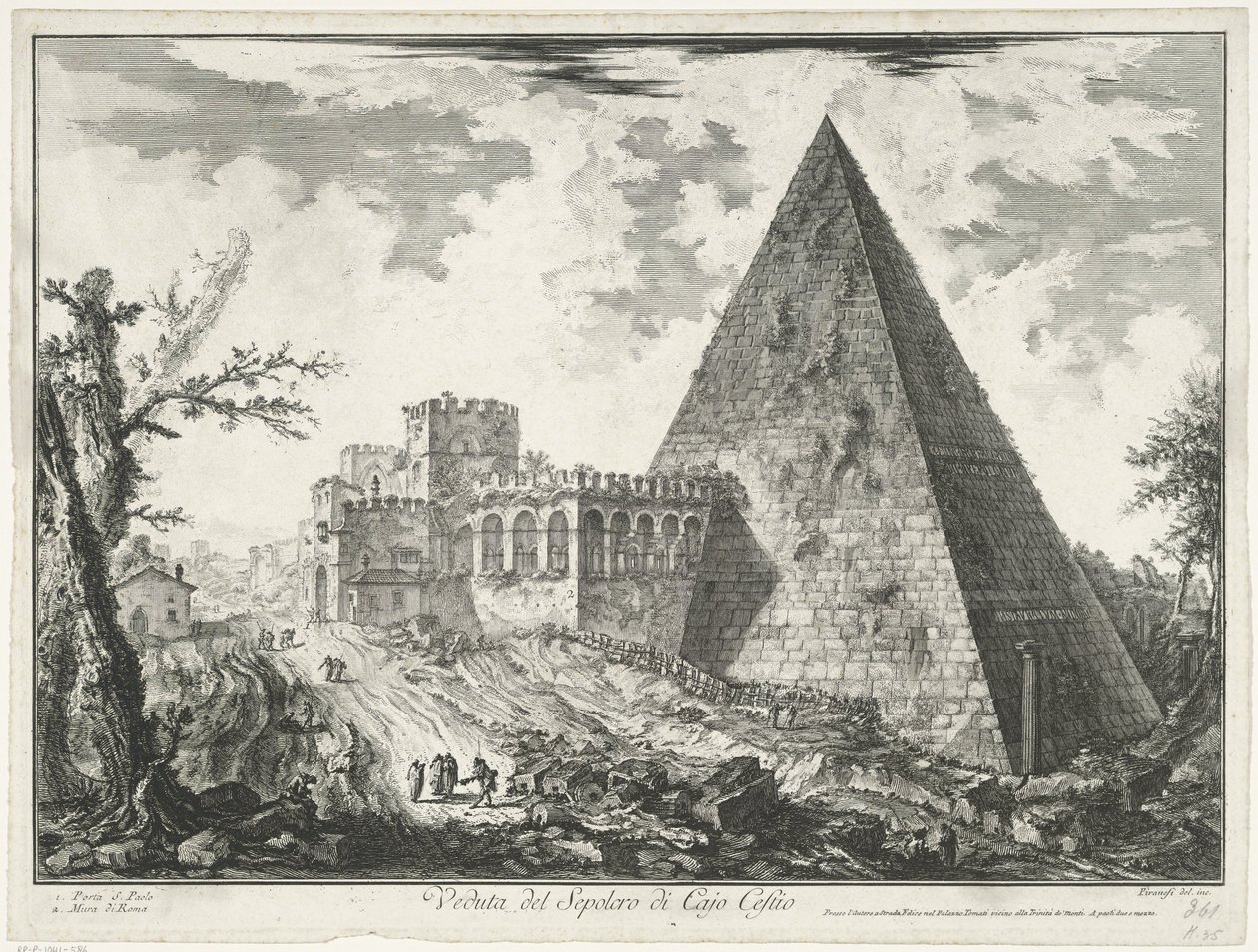 Piramide van Cestius te Roma Cajo Castio Mezarı