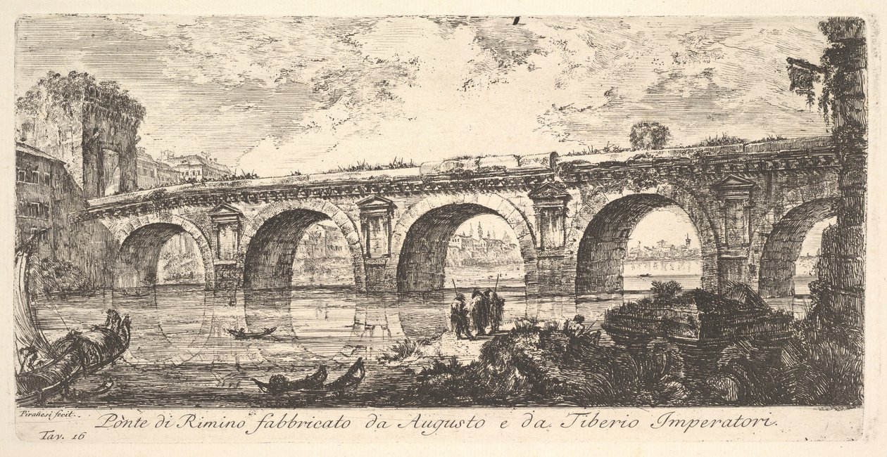 Levha 16: İmparatorlar Augustus ve Tiberius Ponte di R tarafından yaptırılan Rimini