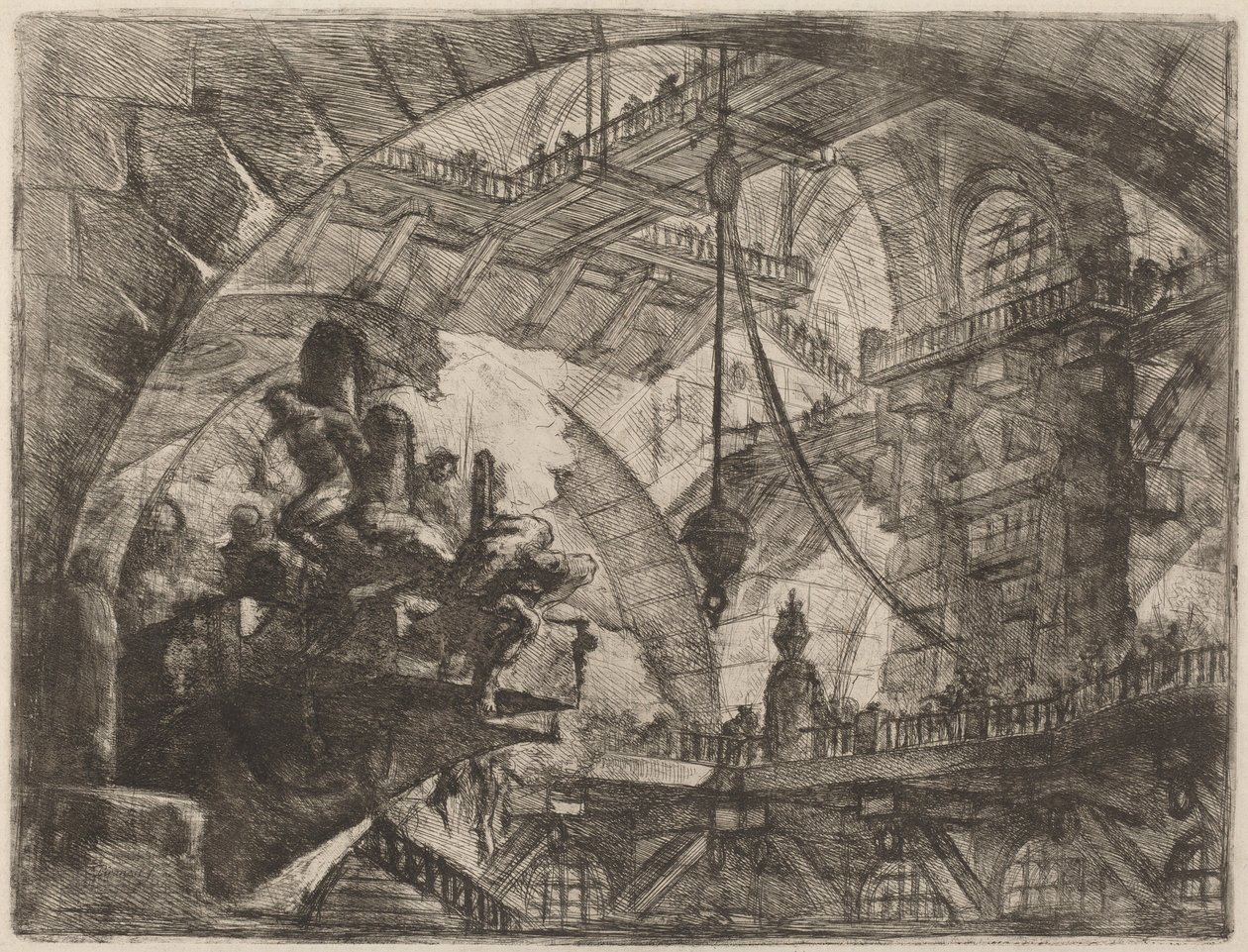 Bir Projeksiyon Platformunda Mahkumlar by Giovanni Battista Piranesi