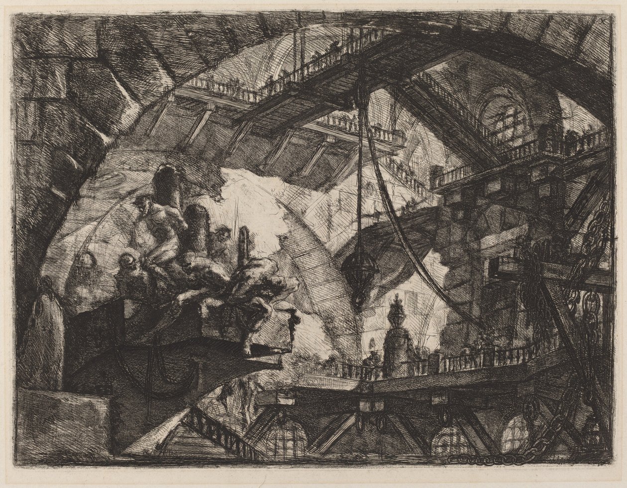 Bir Projeksiyon Platformunda Mahkumlar by Giovanni Battista Piranesi