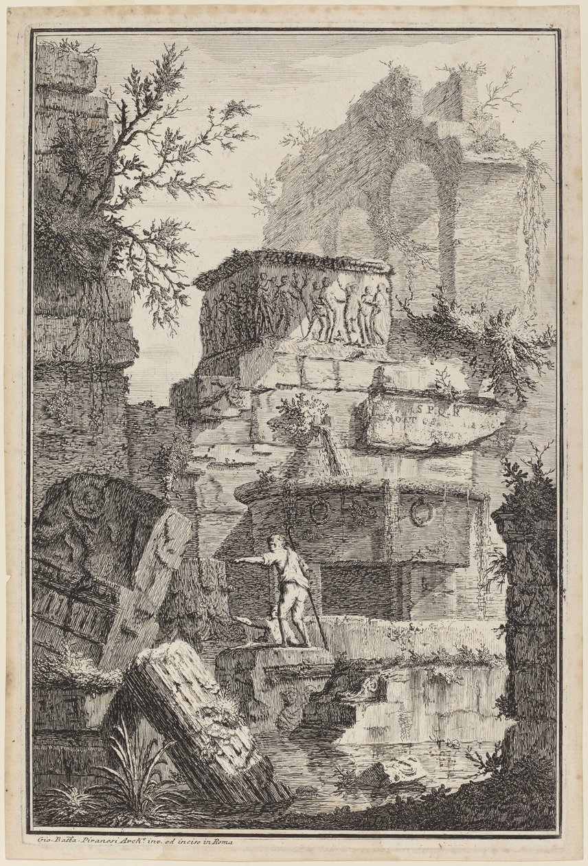 Eski binaların kalıntıları by Giovanni Battista Piranesi