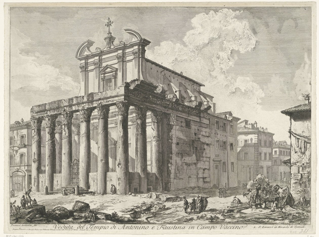 Tempel van Antoninus ve Faustina te Roma Campo Vaccino