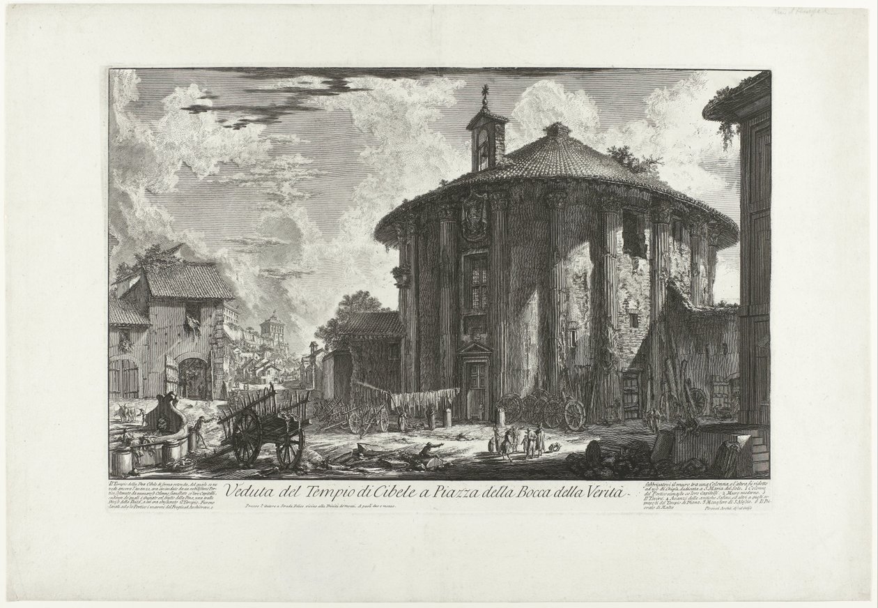 Tempel van Hercules Invictus te Rome (nesne üzerindeki başlık) Piazza della Bocca della Verità