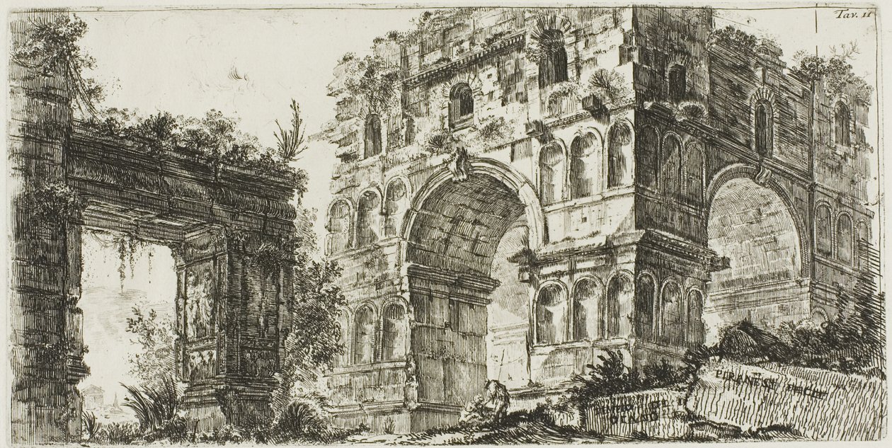 Janus Tapınağı, Zafer Kemerlerinin Bazı Görünümlerinden ve diğer anıtlardan 11. plaka by Giovanni Battista Piranesi