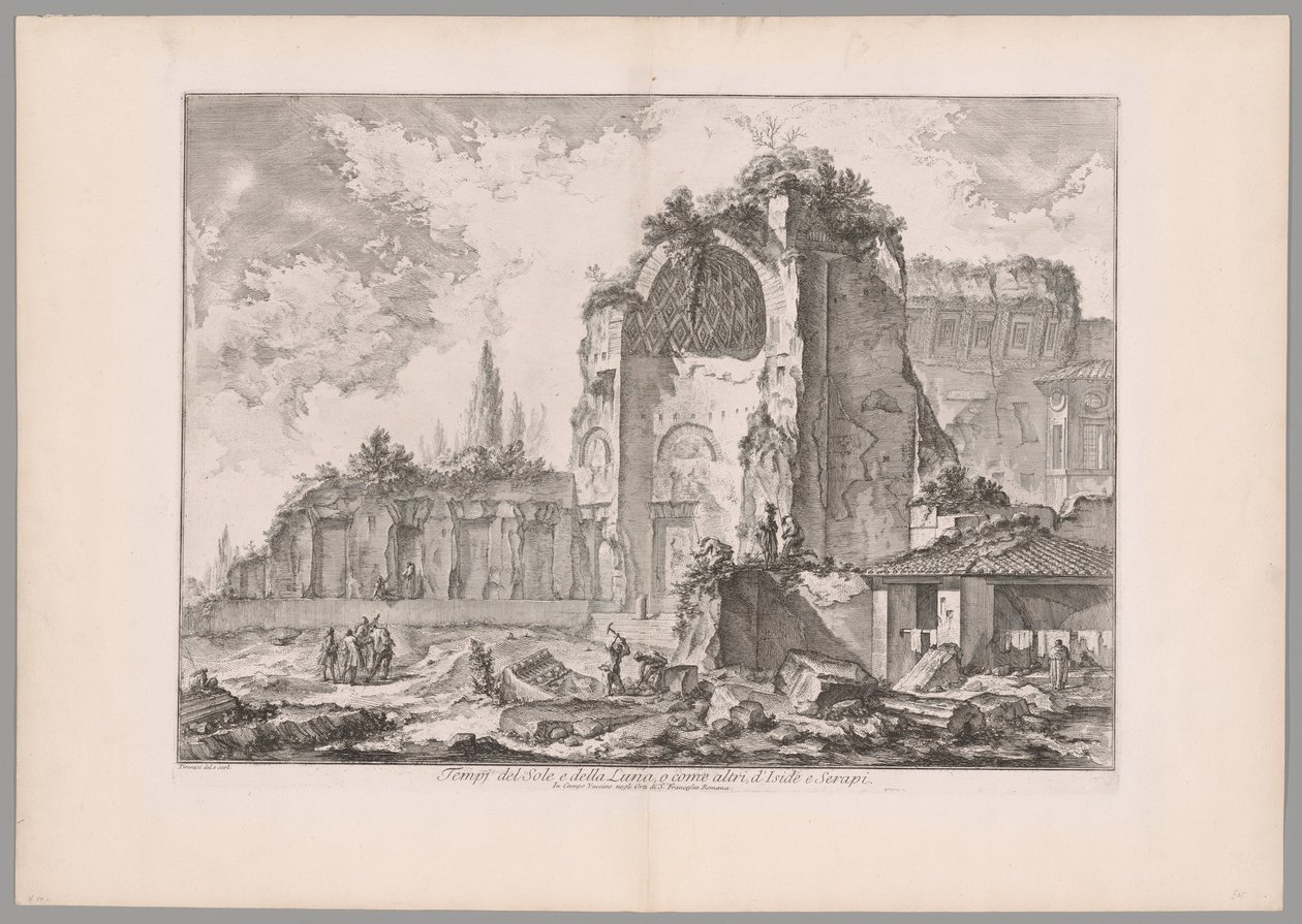 Temple of Sol and Luna..., from Views of Rome (Güneş ve Ay Tapınakları ya da diğer adıyla İsis ve Serapis Tapınakları, Roma