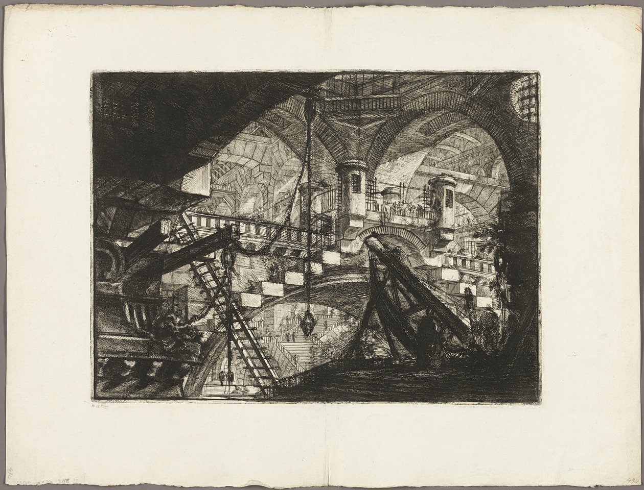 Kabuk Süslü Kemer, Hayali Hapishanelerden 11. levha by Giovanni Battista Piranesi
