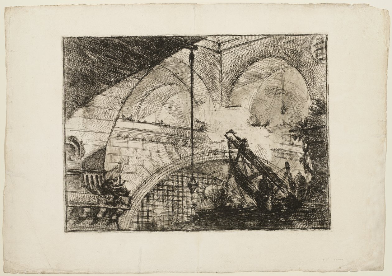 Kabuk Süslü Kemer, Hayali Hapishanelerden 11. levha by Giovanni Battista Piranesi