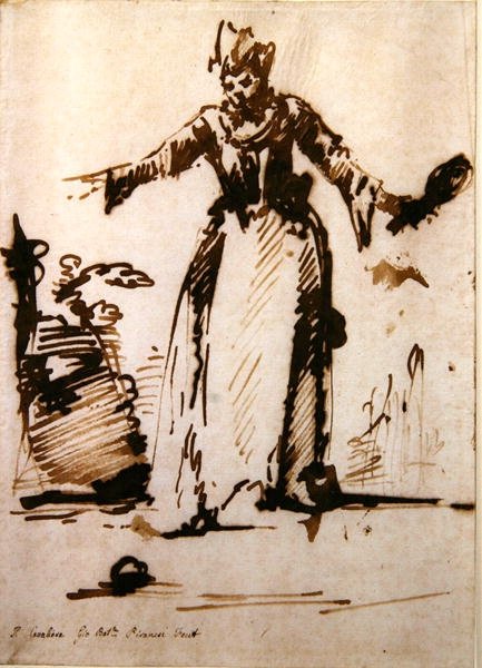 Cavalier (kağıt üzerinde kalem ve mürekkep) by Giovanni Battista Piranesi